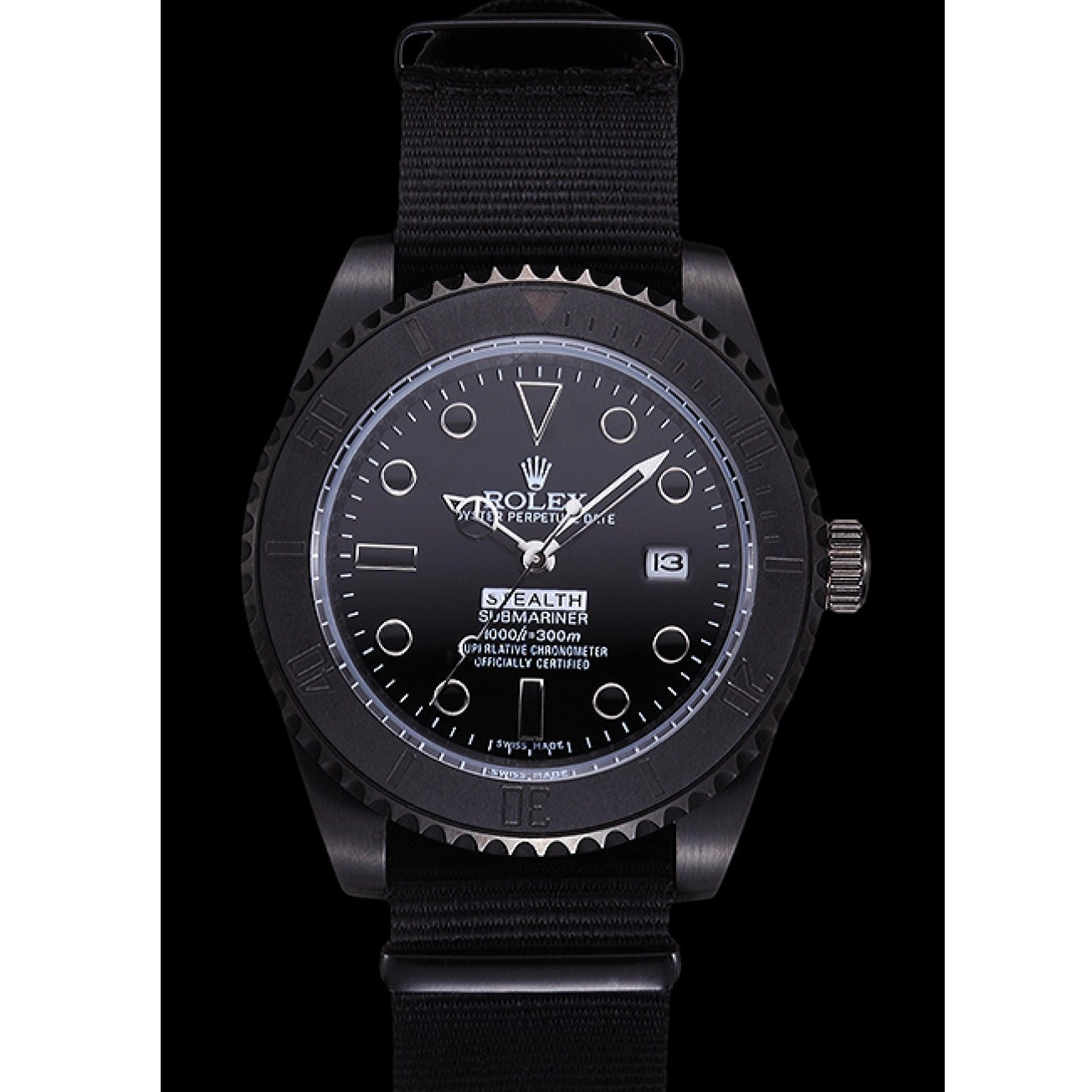 Aaa fake watches Black Stealth Rolex 621993 Submariner 0709